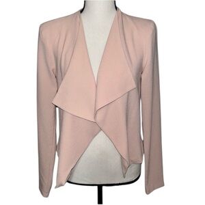 Windsor Dusty Pink Cropped Draped Open-Front Cardigan Size Small